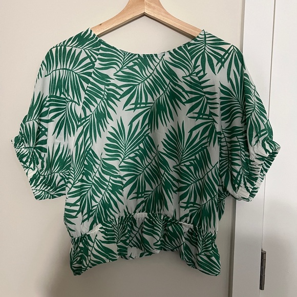 Retro Style Green & White Palm Print Set, Size M from Unique Vintage - Picture 3 of 7